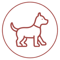 Ícone de cachorro caminhando