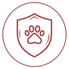 Ícone de escudo com patinha